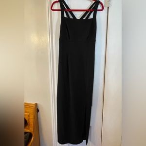 CDC black dress with leg slit